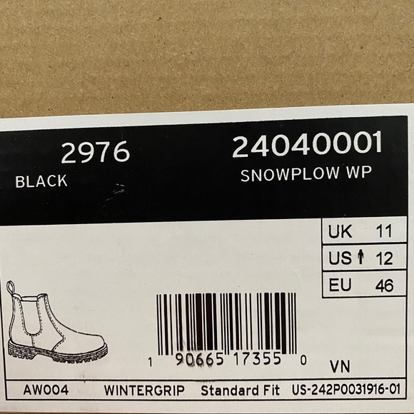 DR. MARTENS DOCS DM’s 2976 WINTERGRIP CHELSEA BOOTS BLACK SNOWPLOW UK 11 US 12 - Picture 5 of 12